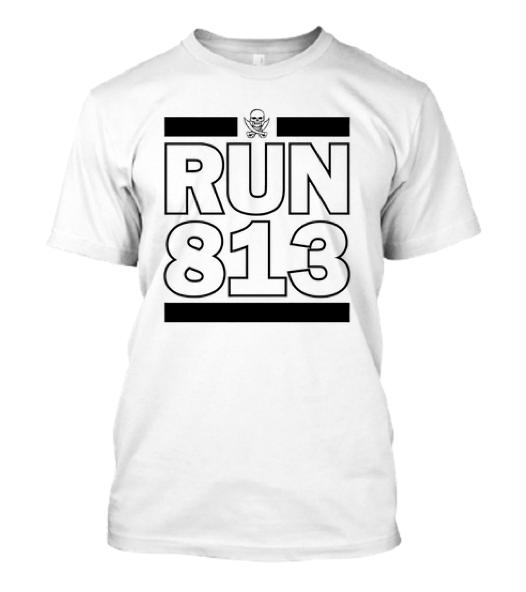 RUN 813 Tampa Bay Buccaneers Skull T-Shirt