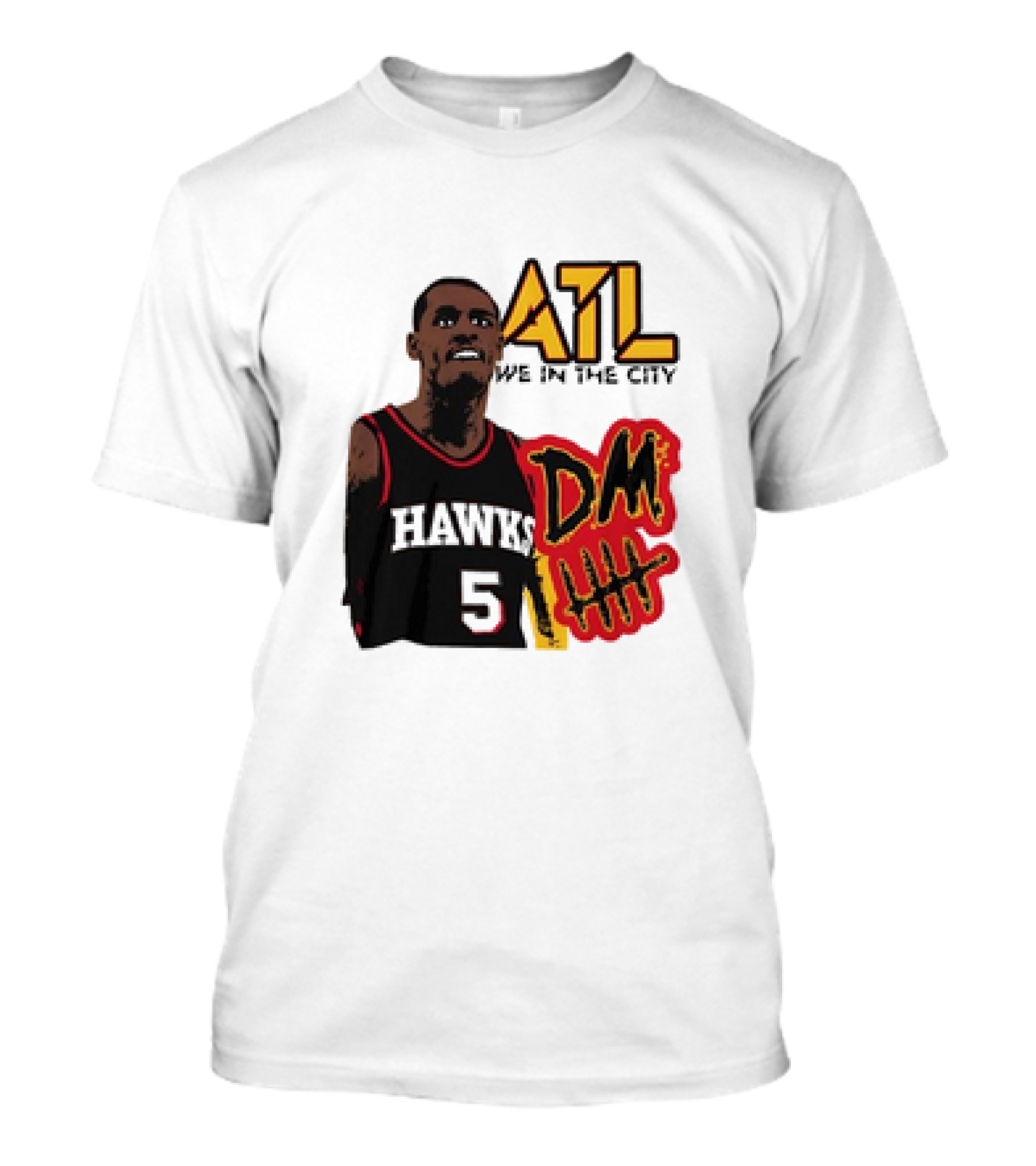 ATL DM5 We In The City Hawks Basketball T-Shirt