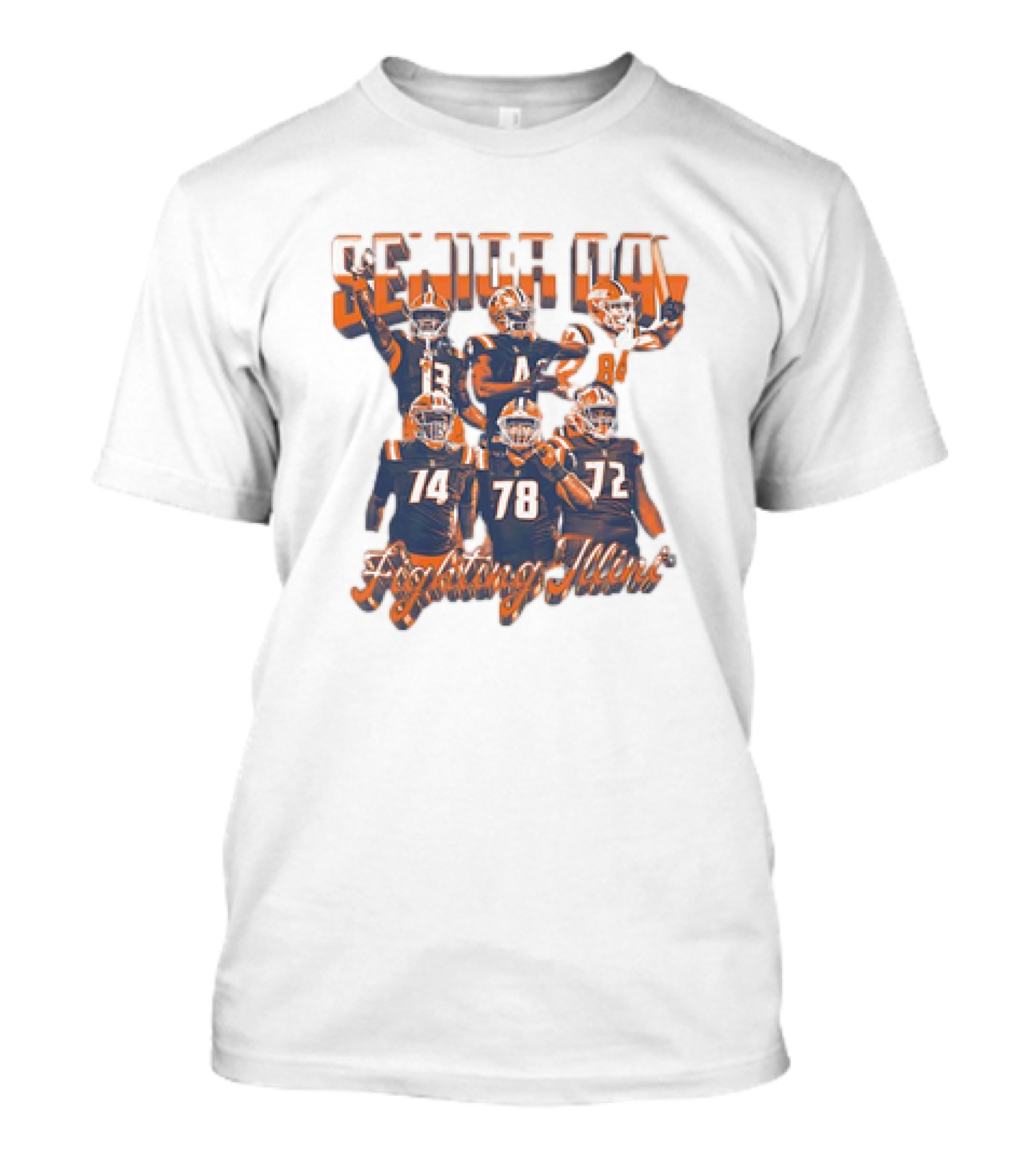Senior Day Fighting Illini Players Illinois Football T-Shirt