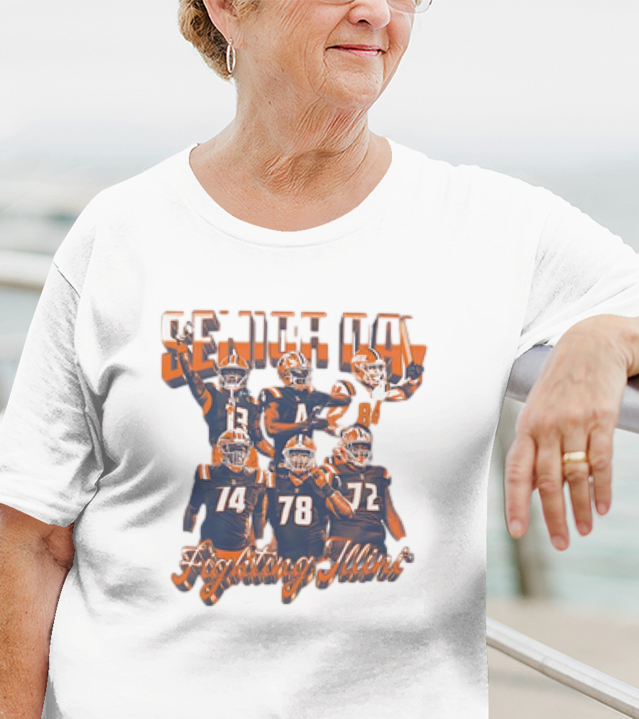 Senior Day Fighting Illini Players Illinois Football T-Shirt