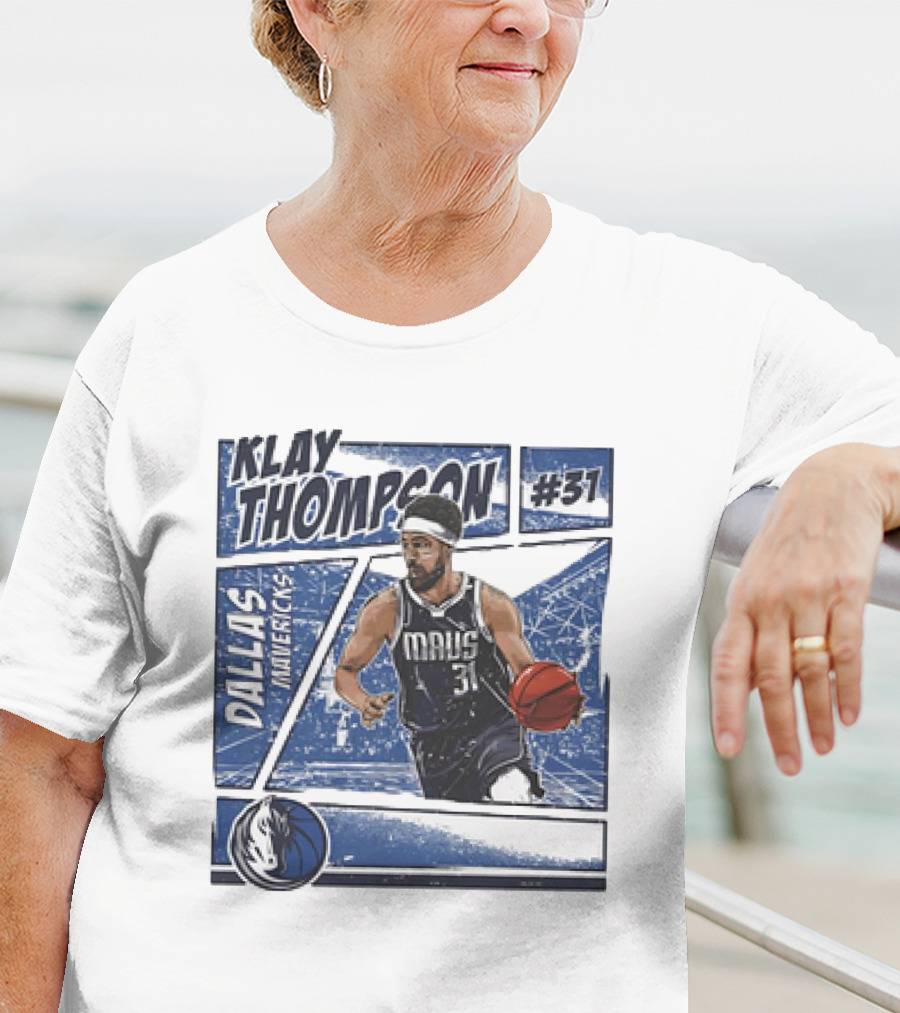 Klay Thompson Dallas Mavericks #31 NBA Basketball Comic Vintage T-Shirt