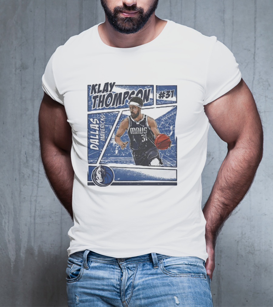 Klay Thompson Dallas Mavericks #31 NBA Basketball Comic Vintage T-Shirt