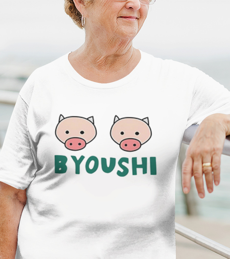 BYOUSHI Pig Faces Duo T-Shirt