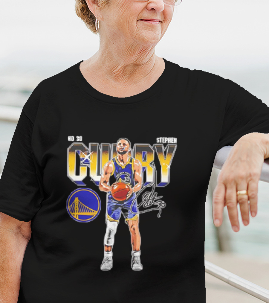 Stephen Curry No 30 Golden State Warriors NBA Signature Vintage Basketball T-Shirt