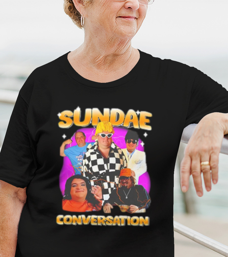 Sundae Conversation Glenny Balls Vibrant Group Montage T-Shirt