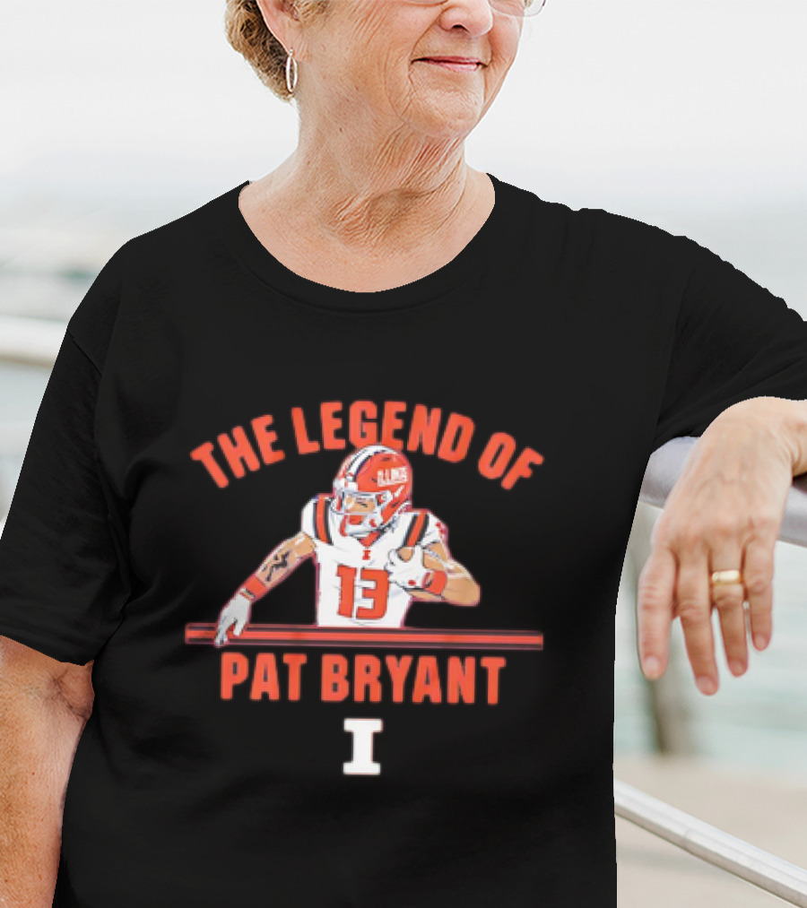 The Legend Of Pat Bryant Illinois No. 13 Football Player T-Shirt