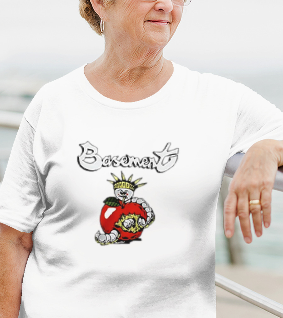 Basement Worm In Apple With Crown And Torch T-Shirt