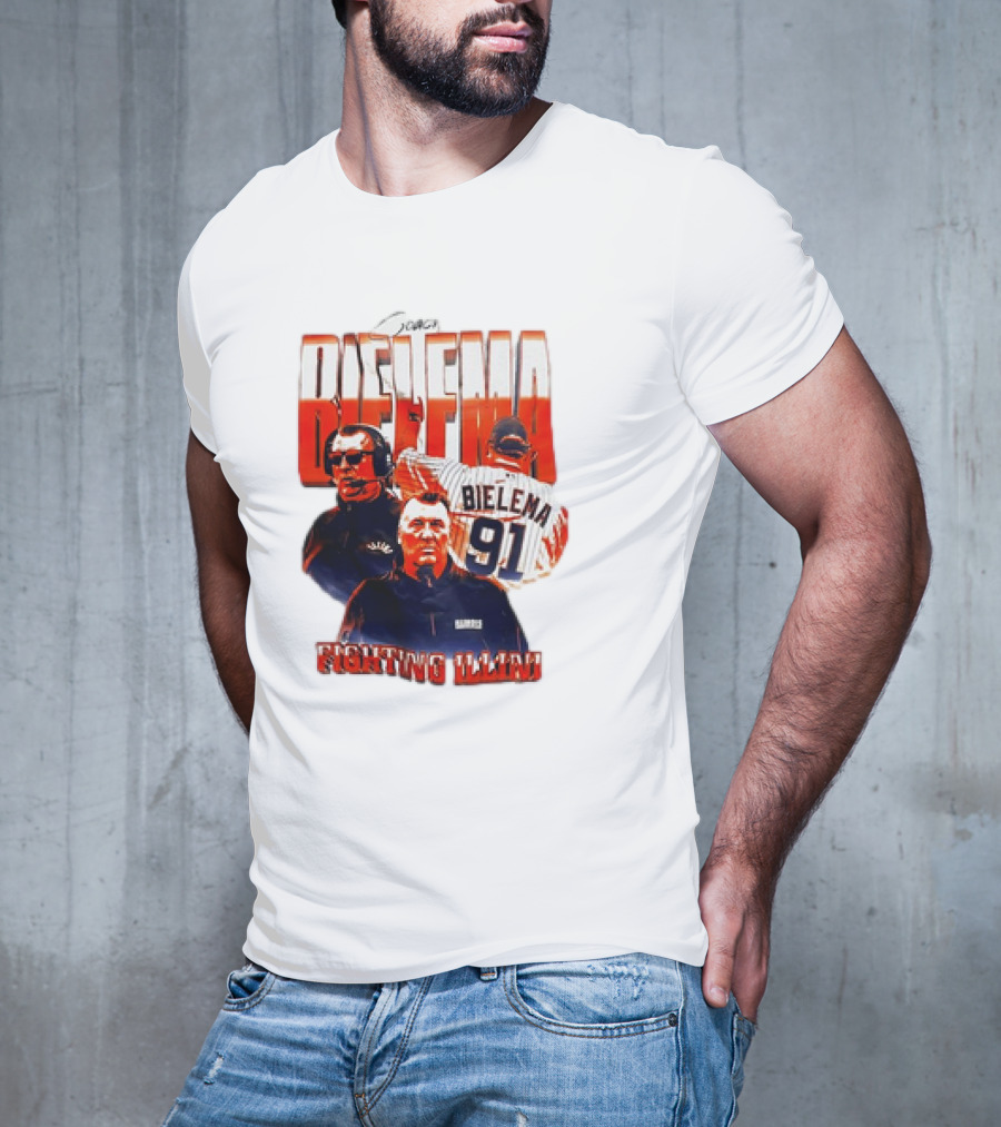 Coach Bielema 91 Fighting Illini T-Shirt