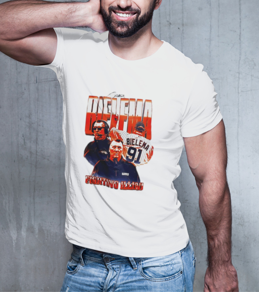 Coach Bielema 91 Fighting Illini T-Shirt