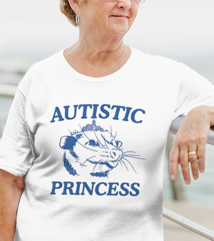 Autistic Princess Possum Drawing With Tiara T-Shirt