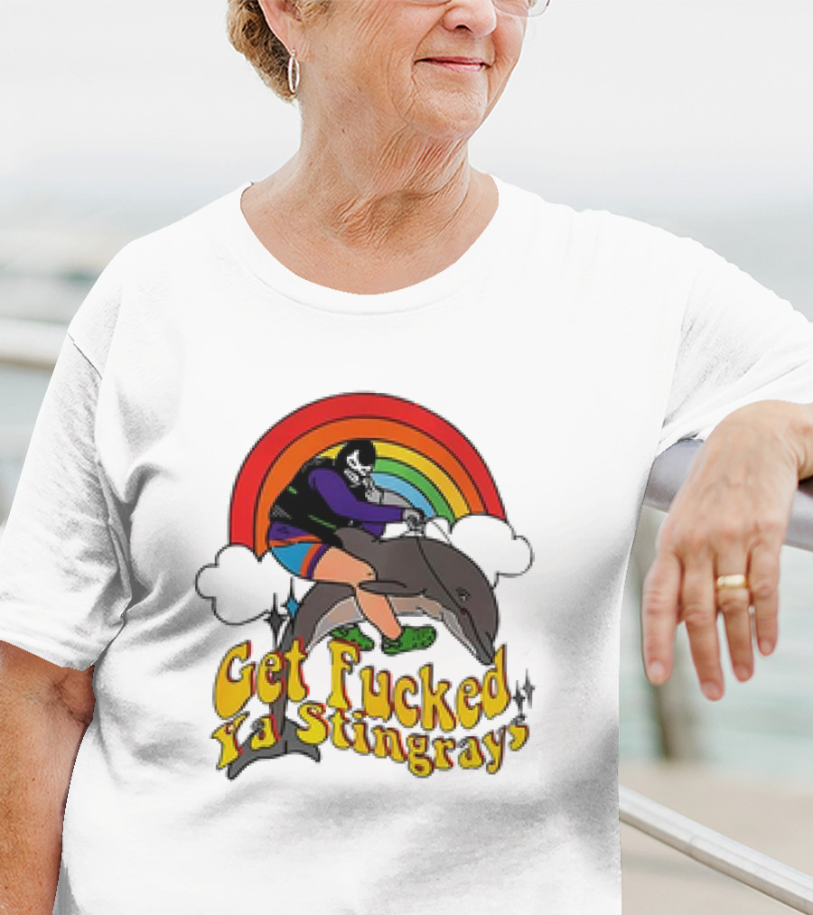 Powerfish Get F Ya Stingrays Rainbow Rider T-Shirt