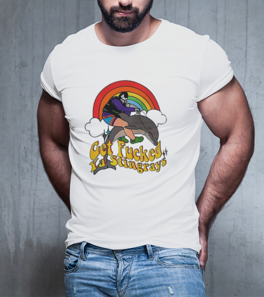 Powerfish Get F Ya Stingrays Rainbow Rider T-Shirt