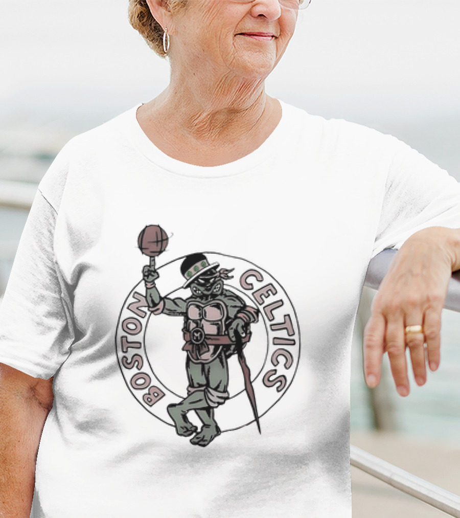 Joe Mazzulla Ninja Turtles Boston Celtics Crossover T-Shirt