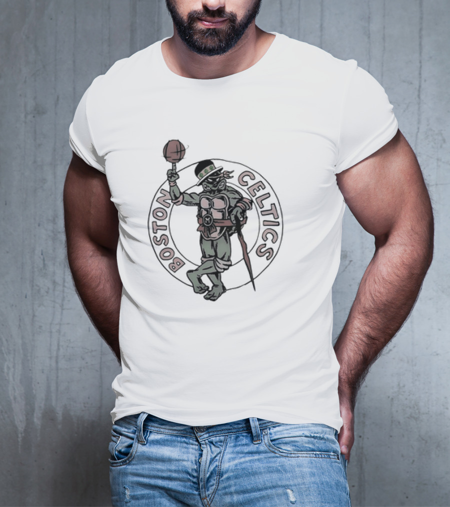 Joe Mazzulla Ninja Turtles Boston Celtics Crossover T-Shirt
