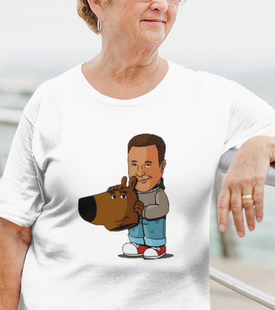 Kevin James Chill Guy Meme With Cartoon Style Scooby-Doo Head T-Shirt