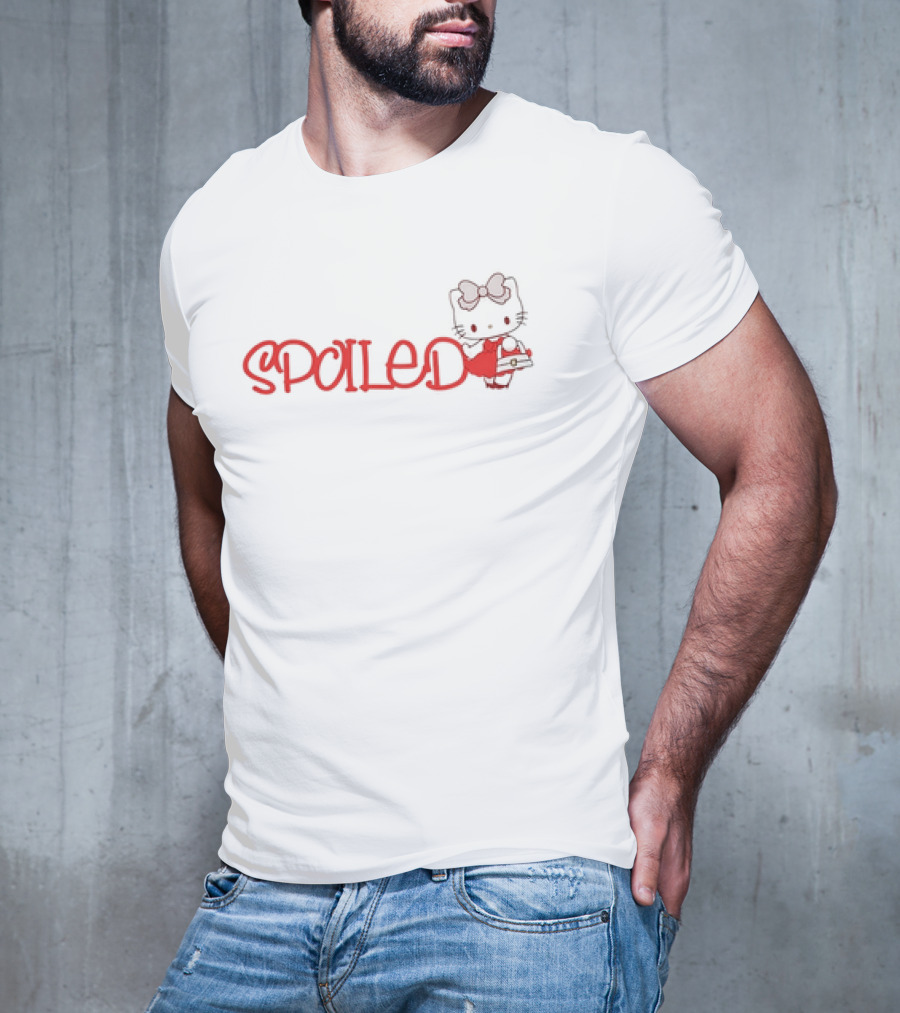 Spoiled Hello Kitty Character With Bow And Red Dress T-Shirt
