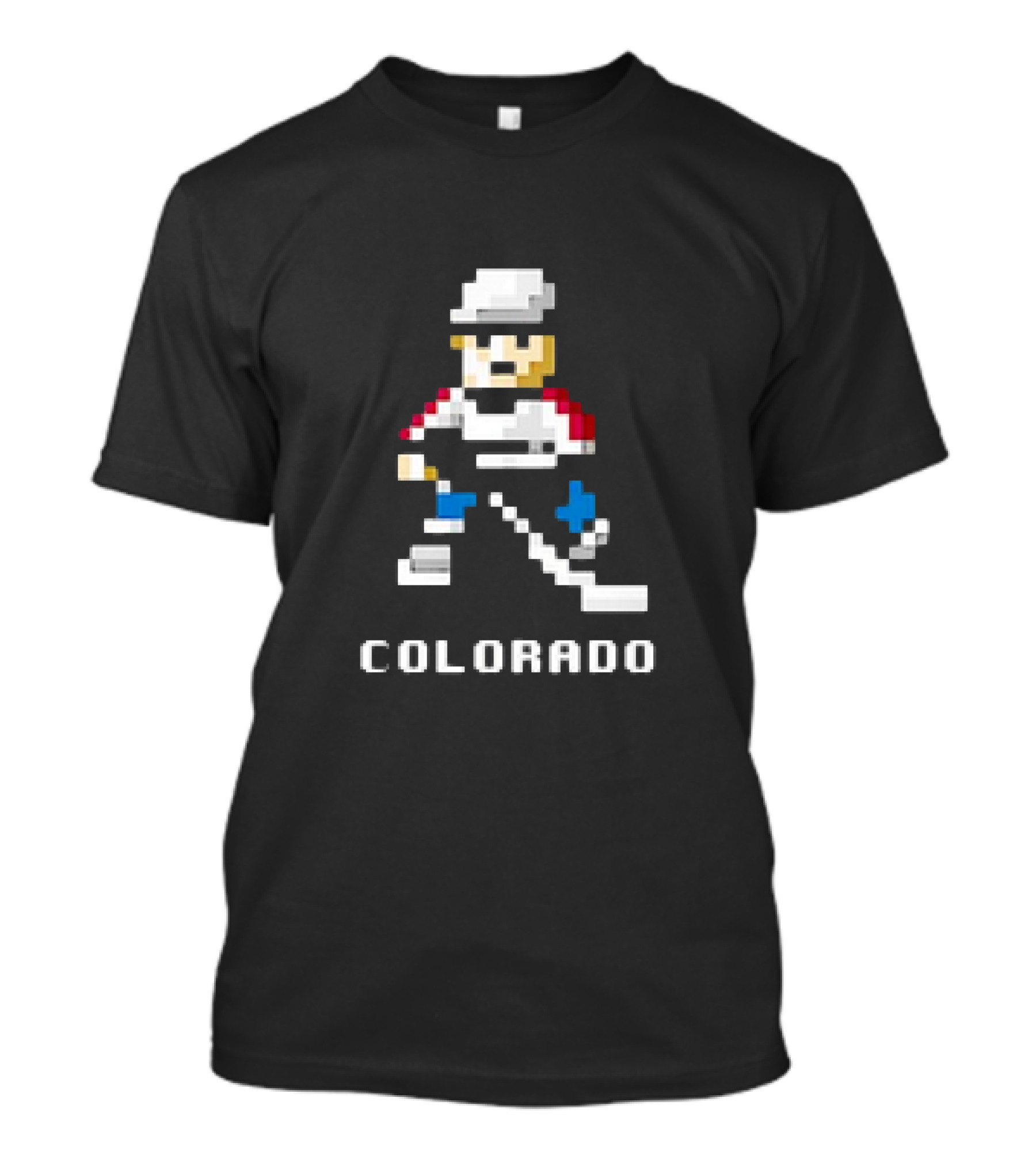 Colorado Pixel Hockey Player 8-Bit T-Shirt