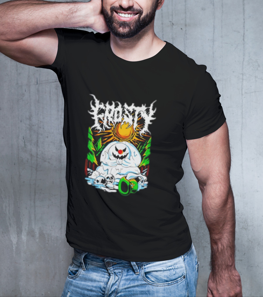 Frosty Melting Under The Sun With Skulls And Pine Trees T-Shirt