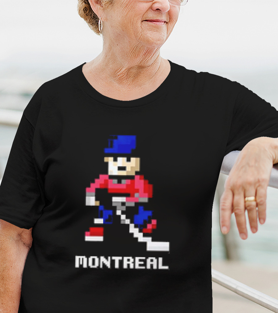 Montreal 8-Bit Hockey Player T-Shirt