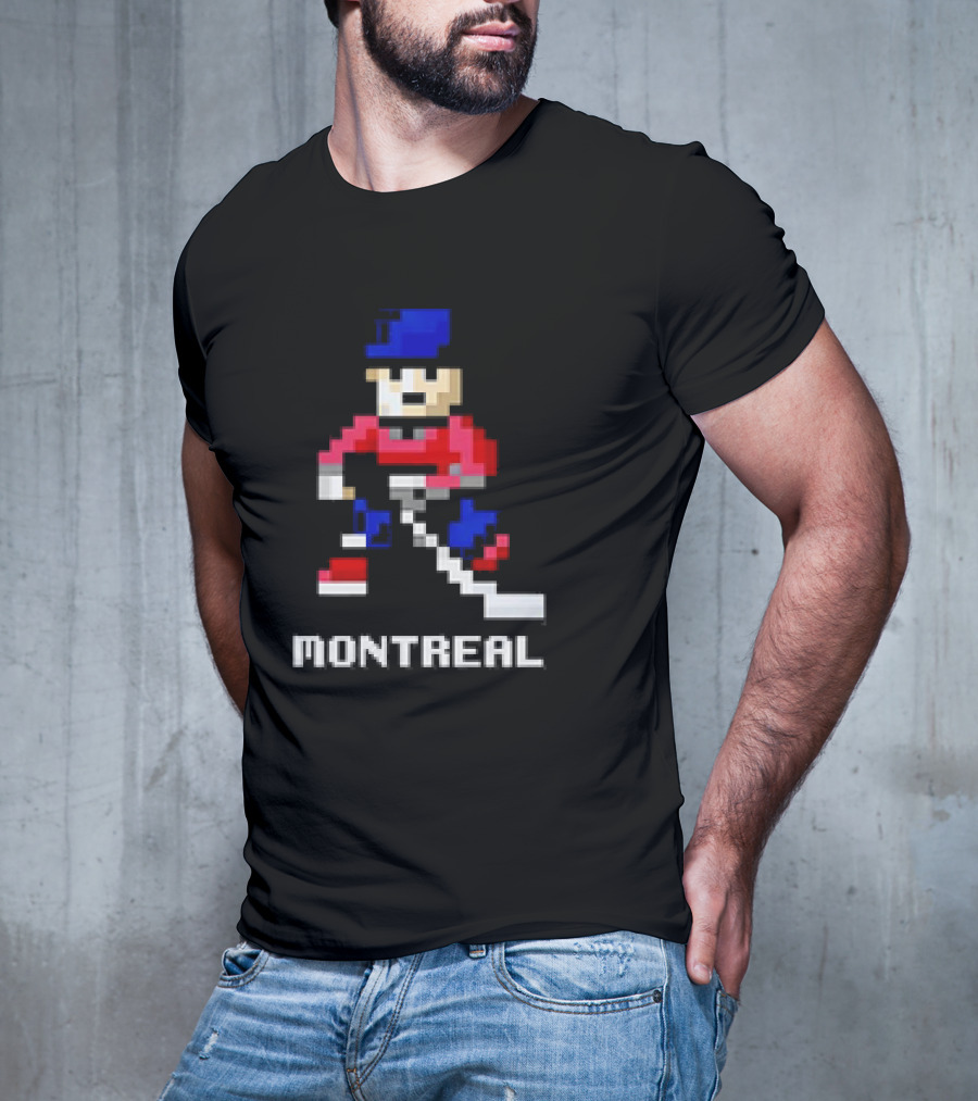 Montreal 8-Bit Hockey Player T-Shirt