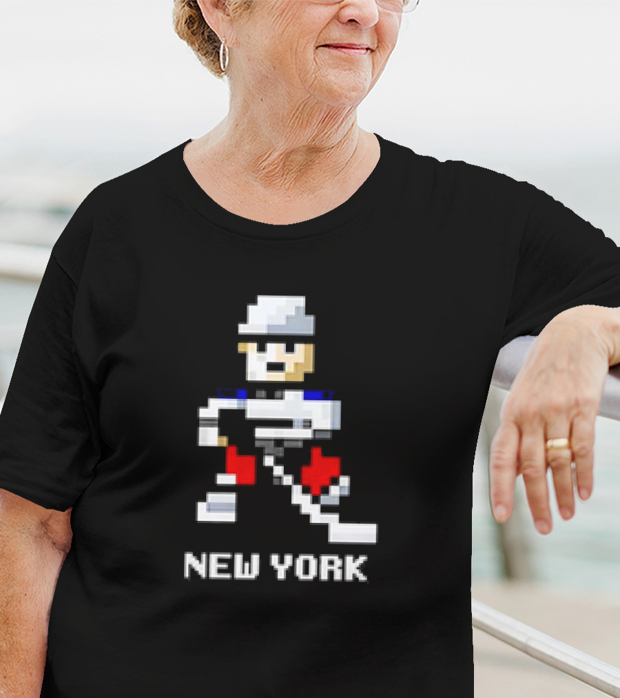 New York 8-bit Hockey Player T-Shirt