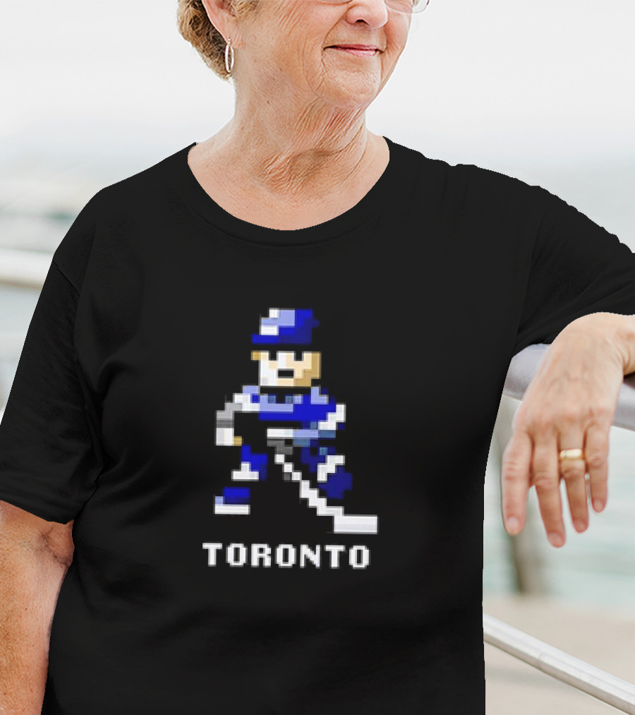 Toronto Bay 8-Bit Hockey Pixel Player T-Shirt