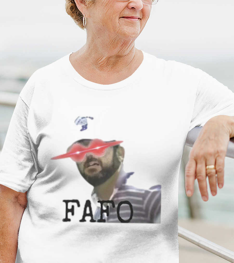 Gary Plauche FAFO PWYD Red Laser Eyes T-Shirt