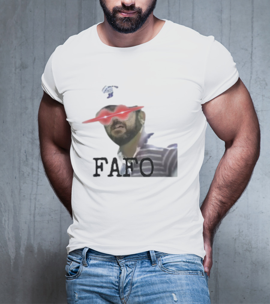 Gary Plauche FAFO PWYD Red Laser Eyes T-Shirt