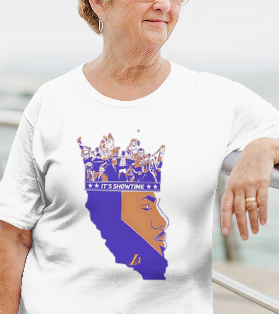 Lebron James It's Showtime Los Angeles Lakers Crown California T-Shirt