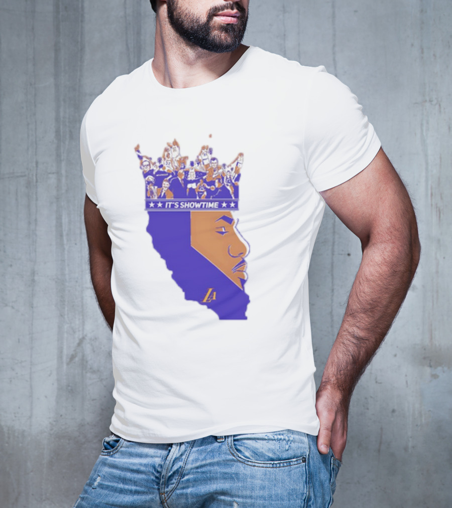 Lebron James It's Showtime Los Angeles Lakers Crown California T-Shirt