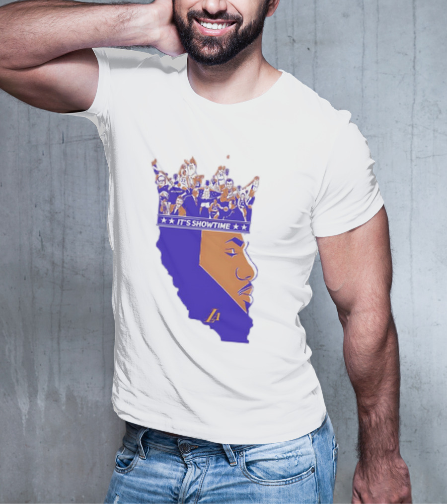 Lebron James It's Showtime Los Angeles Lakers Crown California T-Shirt