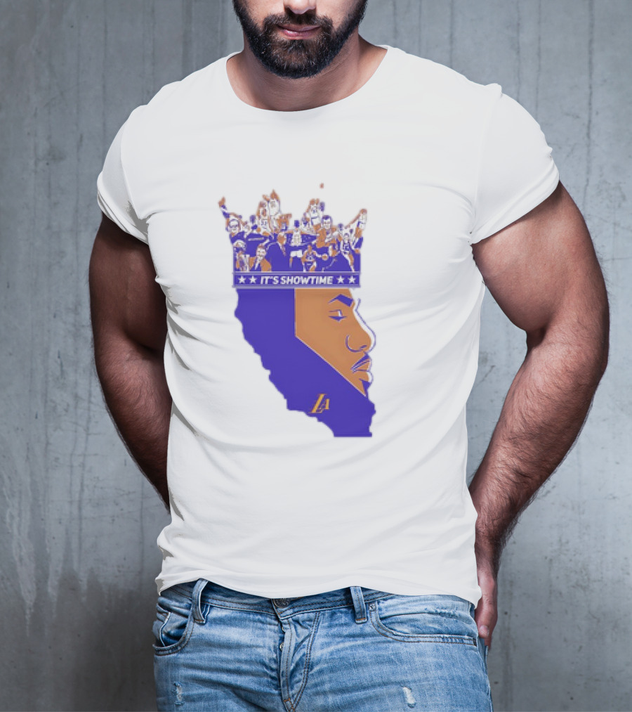 Lebron James It's Showtime Los Angeles Lakers Crown California T-Shirt