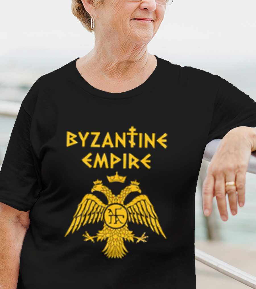 Byzantine Empire Double-Headed Eagle Orthodox Cross T-Shirt