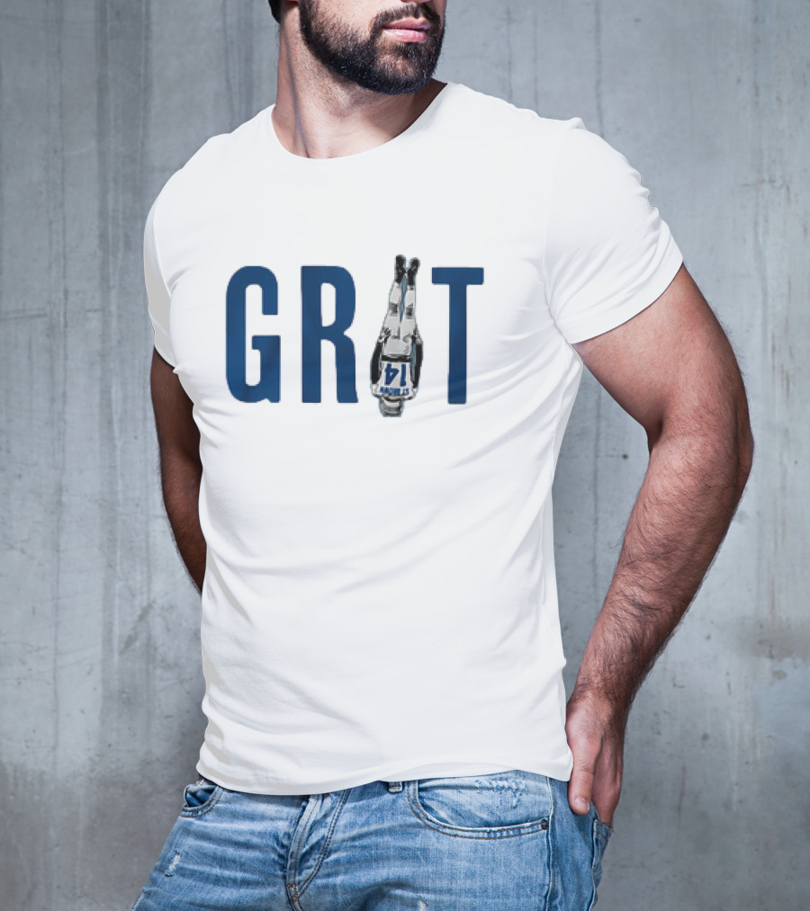 Amon-Ra St. Brown Detroit Lions Grit 14 Vintage T-Shirt
