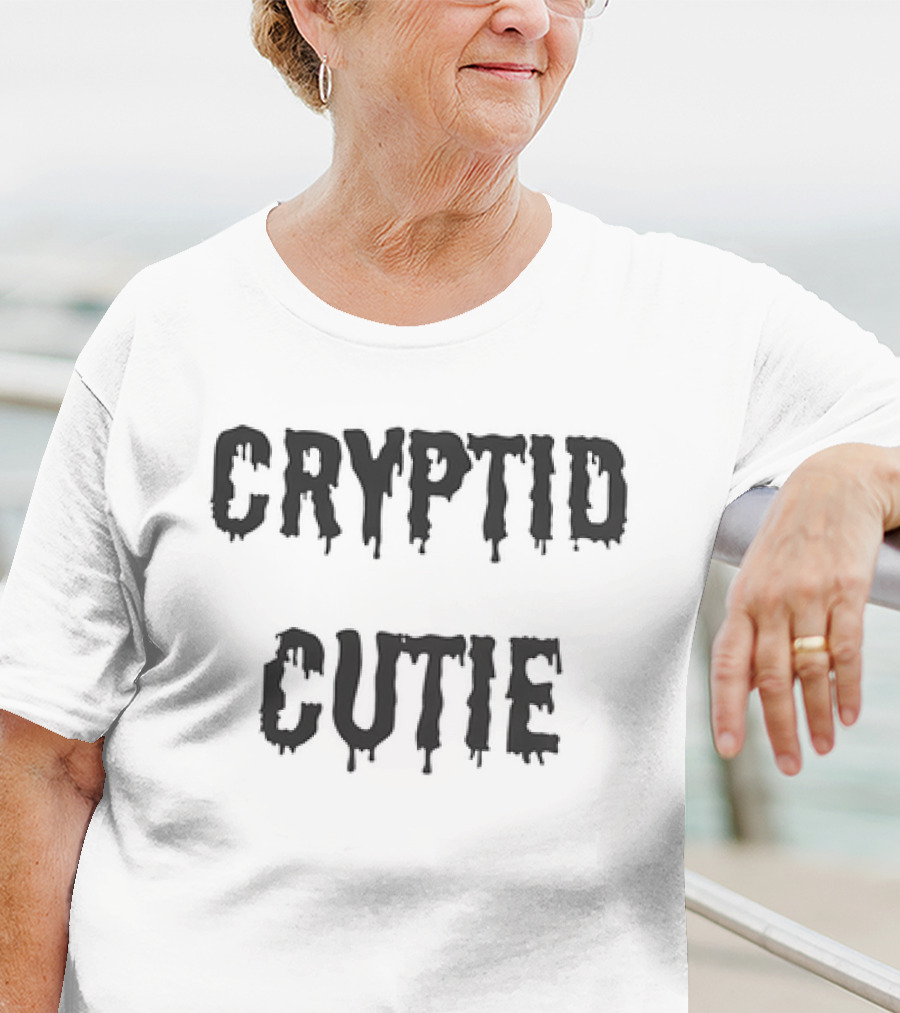 Cryptid Cutie Spooky Drip Text T-Shirt