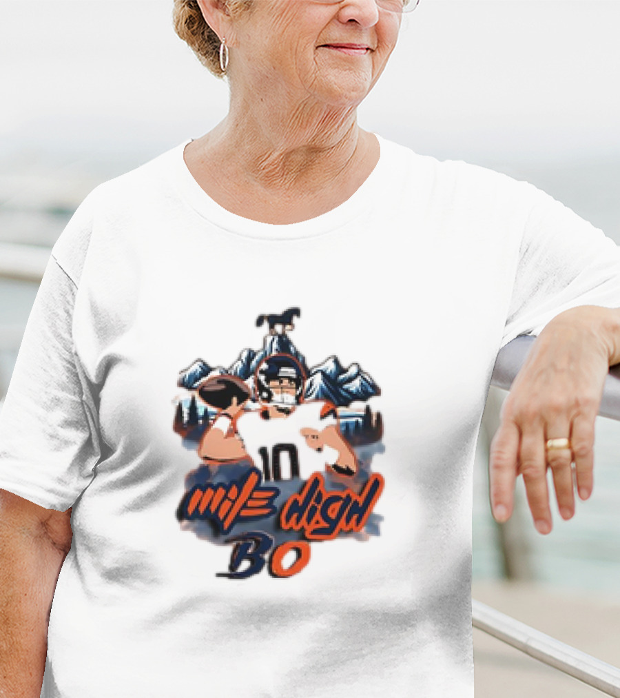 Mile High BO Football Mountains Number 10 T-Shirt