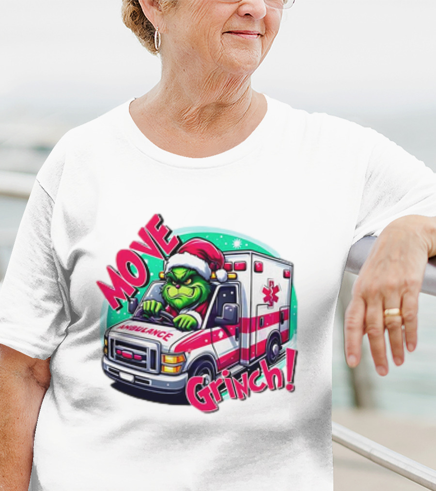 MOVE Grinch Christmas Ambulance Driver T-Shirt