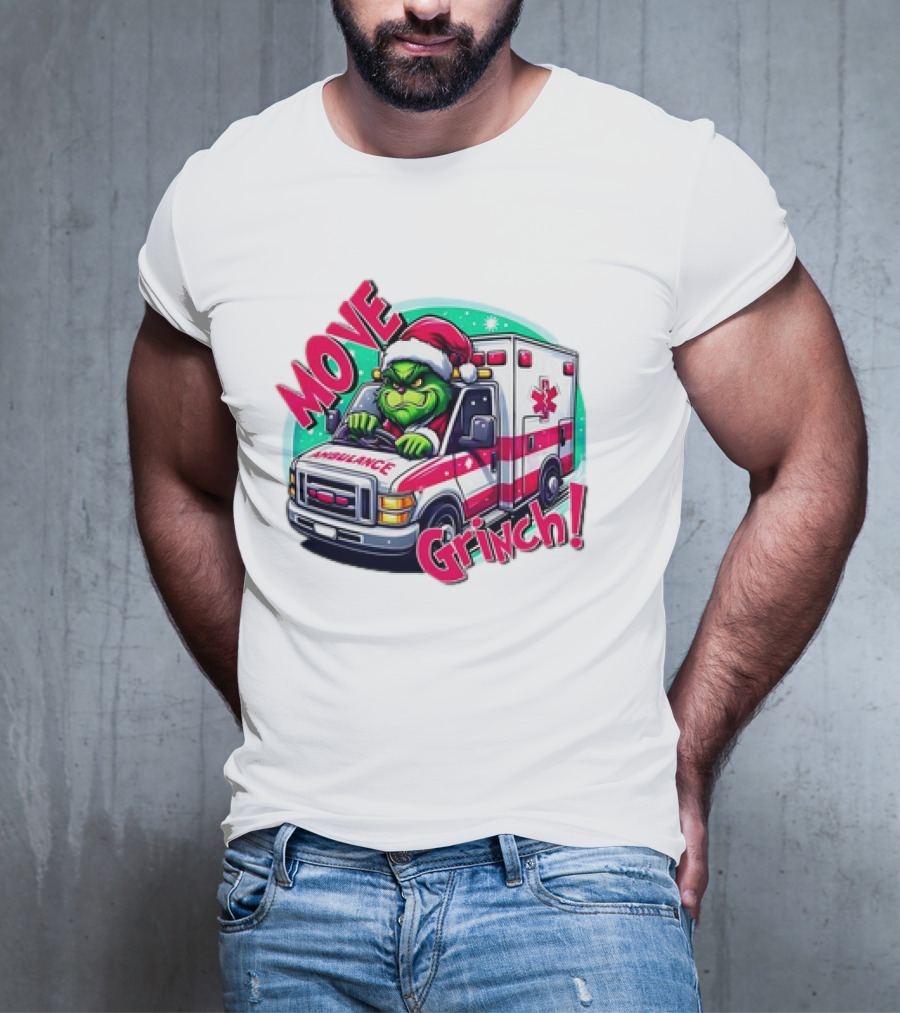 MOVE Grinch Christmas Ambulance Driver T-Shirt
