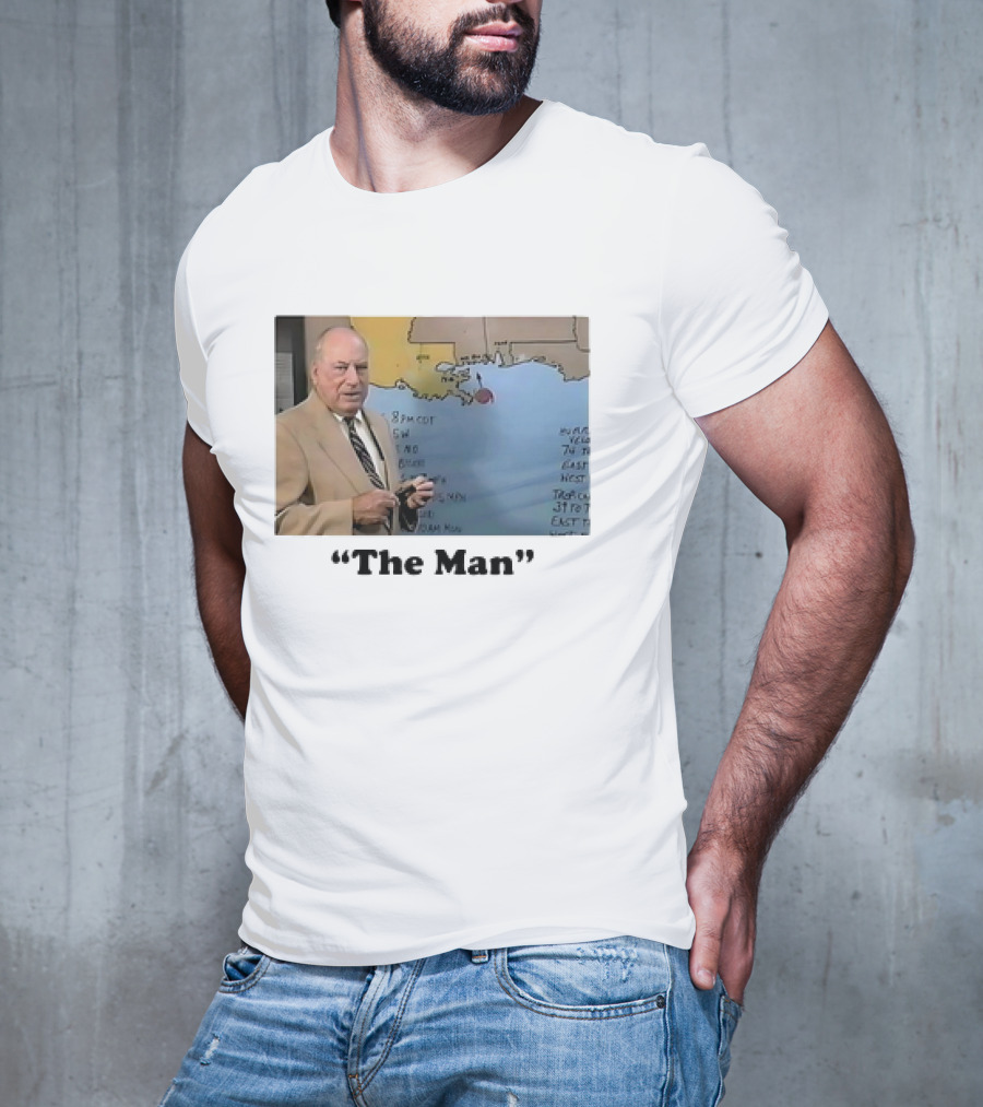 The Man Nash Roberts Weather Map Presentation T-Shirt