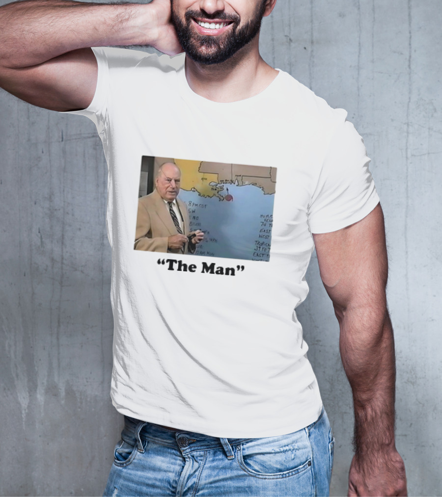 The Man Nash Roberts Weather Map Presentation T-Shirt
