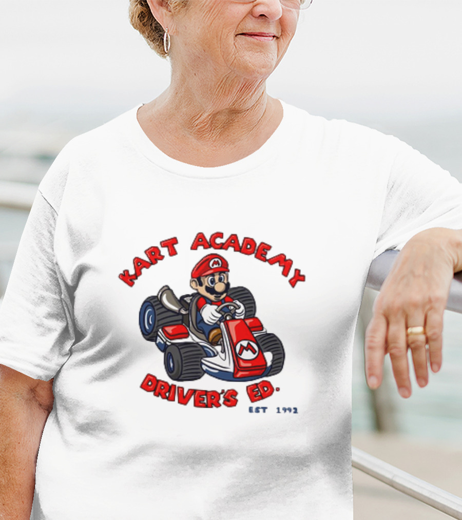 Kart Academy Driver's Ed Mario Kart Est 1992 T-Shirt