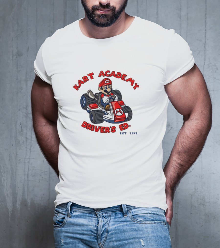 Kart Academy Driver's Ed Mario Kart Est 1992 T-Shirt