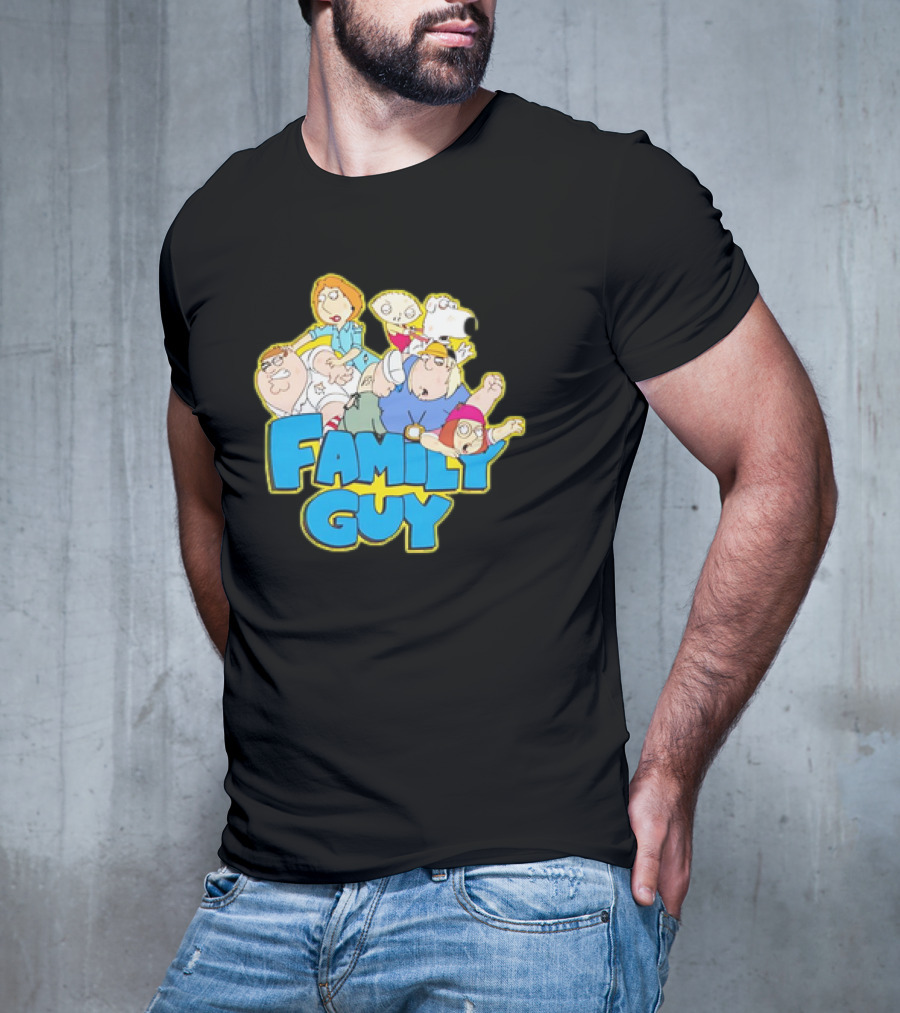 Family Guy Classic Cartoon Characters Fight Scene Vintage T-Shirt