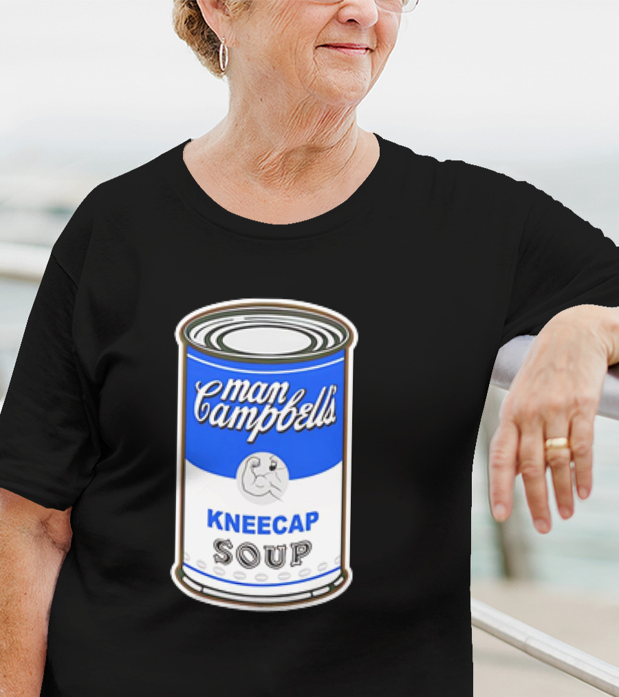 Man Campbell’s Vintage Kneecap Soup Can T-Shirt