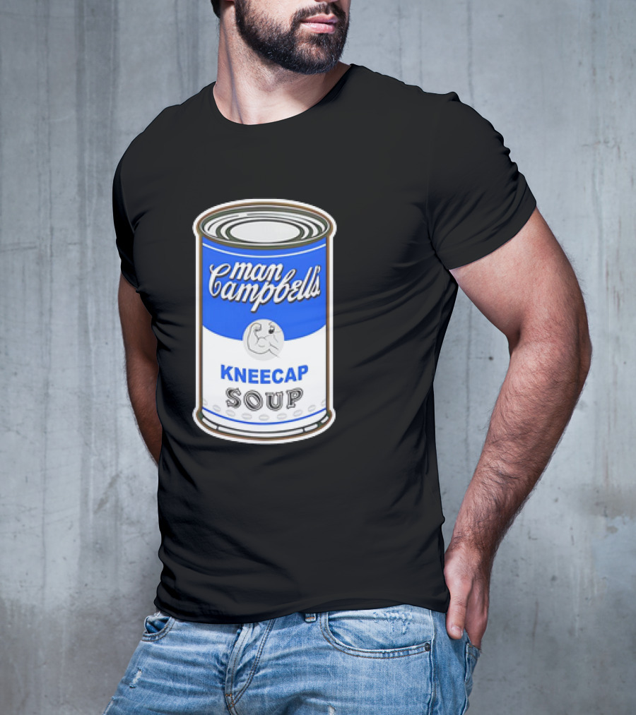Man Campbell’s Vintage Kneecap Soup Can T-Shirt