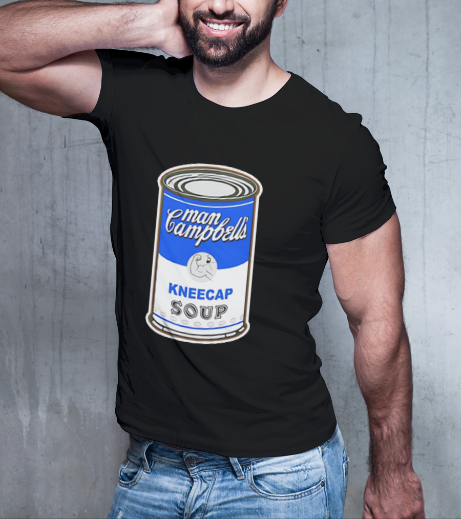 Man Campbell’s Vintage Kneecap Soup Can T-Shirt