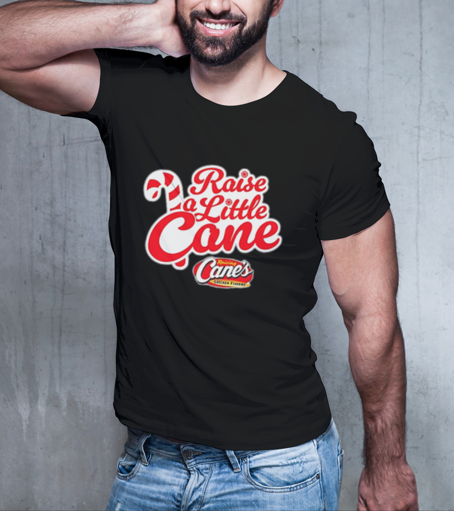 Raise A Little Cane Raising Cane's Chicken Fingers Christmas T-Shirt