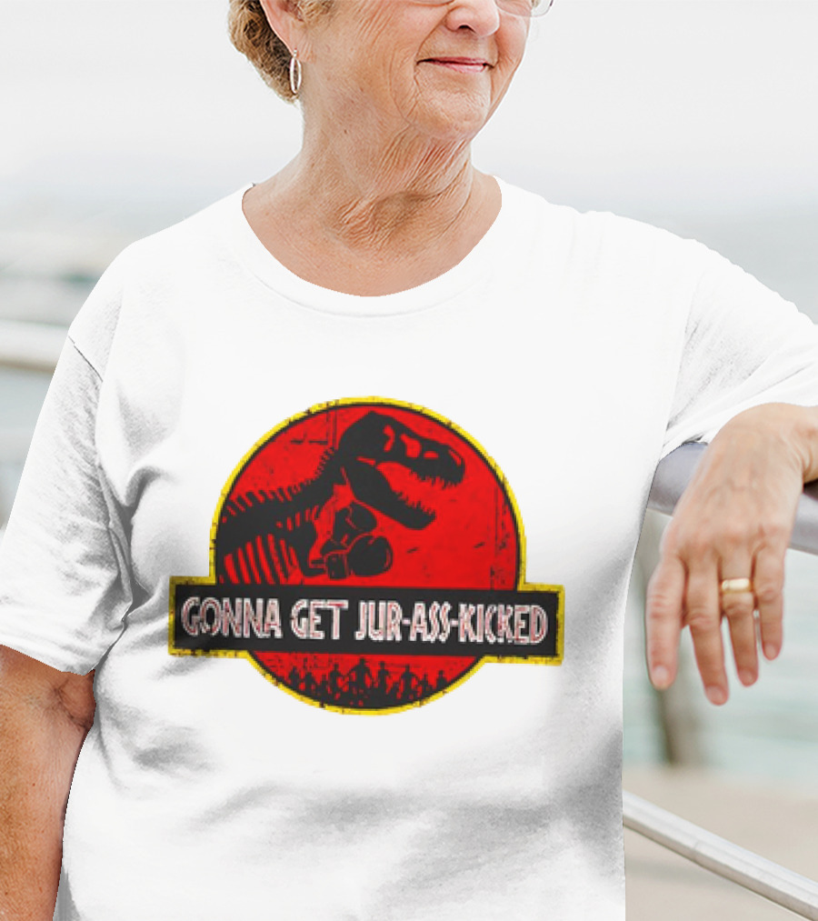 Gonna Get Jur-Ass-Kicked Dinosaur Boxing Red T-Shirt