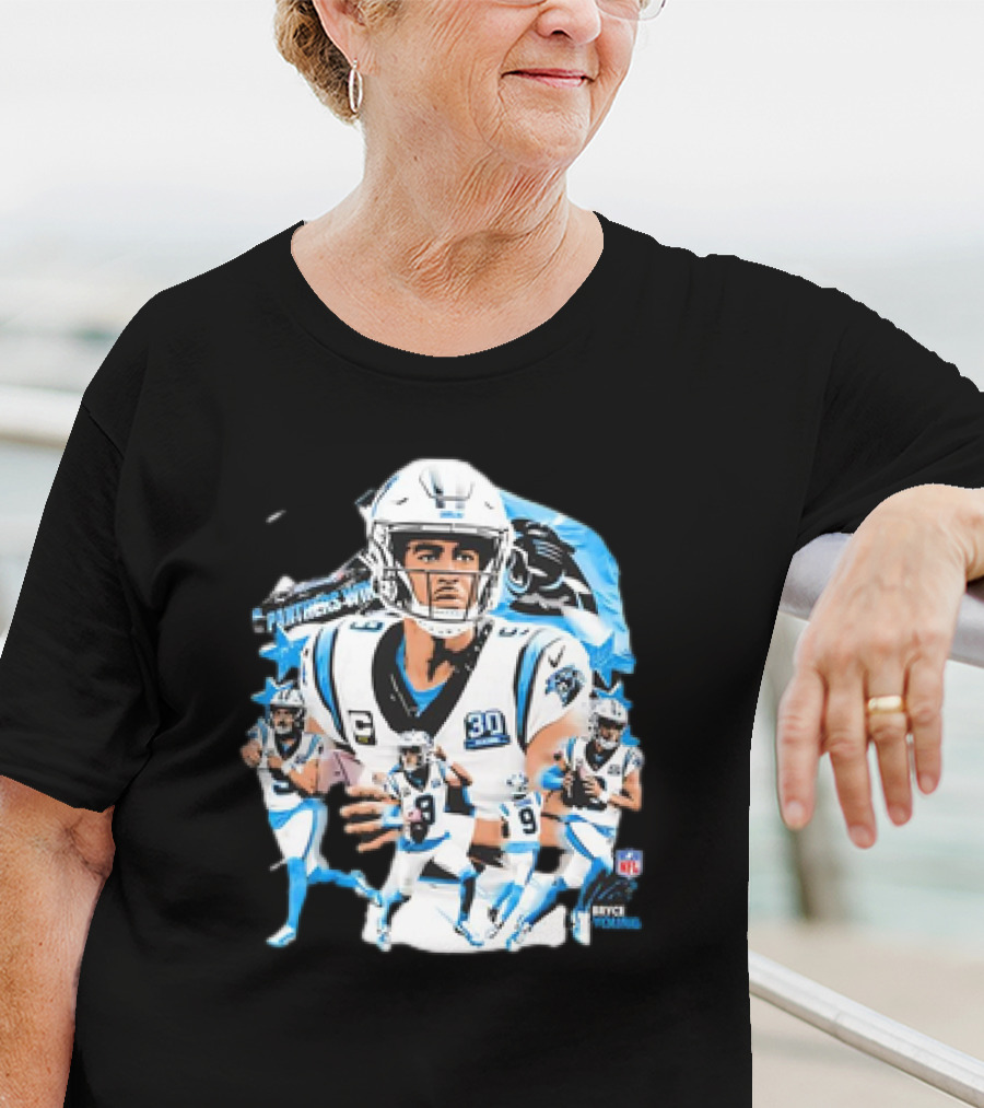 Bryce Young Carolina Panthers NFL Quarterback Action Series T-Shirt