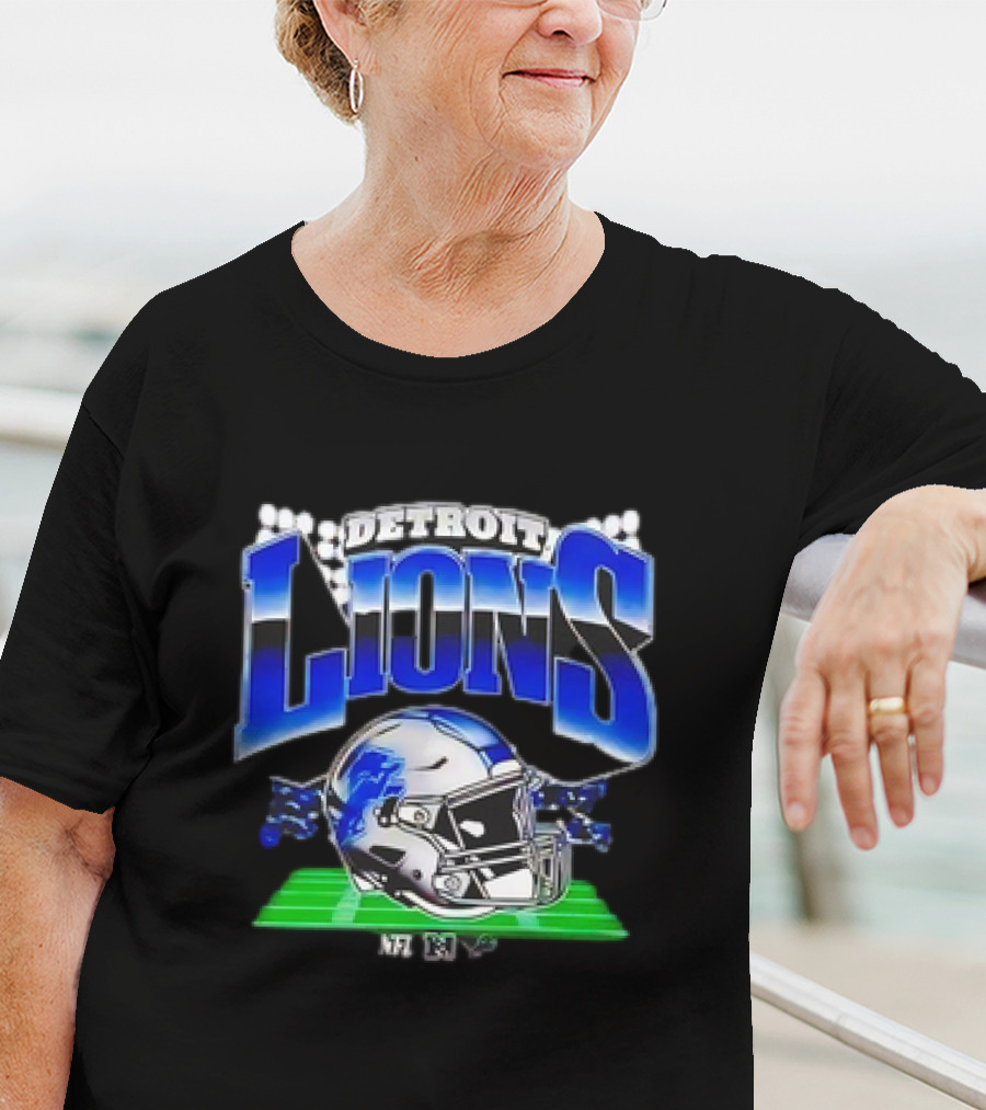 Detroit Lions NFL Football Helmet Stadium T-Shirt